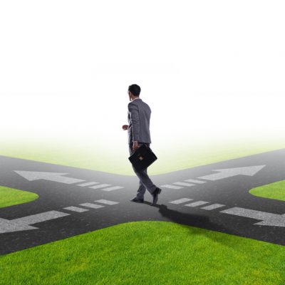 intersection with 4 arrows better decision making