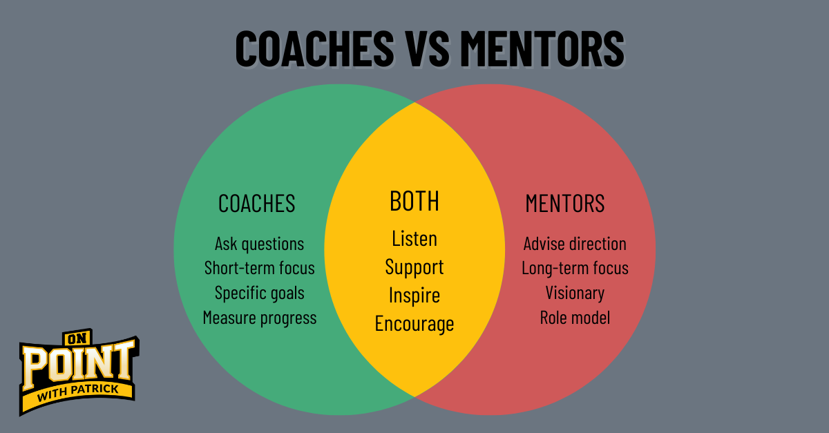 What is the difference between coaching and mentoring